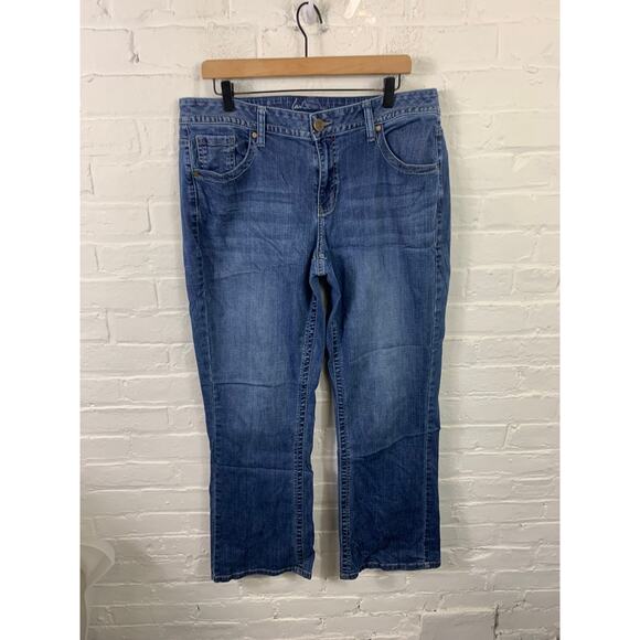Lane Bryant Men's Straight Leg Cropped Jeans Denim Stretch Cotton Blue Size 18 - Picture 1 of 4
